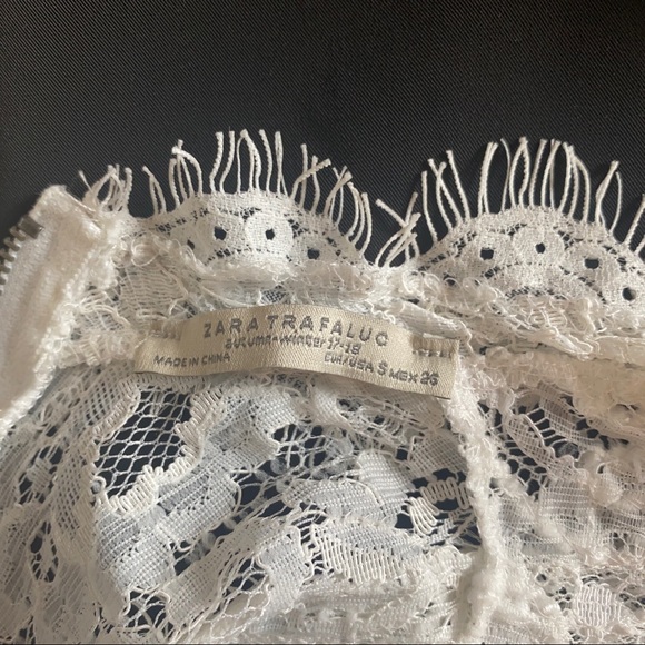 Zara white lace crop top - Picture 5 of 7
